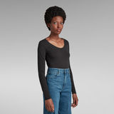 G-STAR Outlet Basic Round Neck Long Sleeve T-Shirt Black