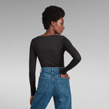 G-STAR Outlet Basic Round Neck Long Sleeve T-Shirt Black