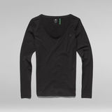 G-STAR Outlet Basic Round Neck Long Sleeve T-Shirt Black