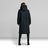 G-STAR Outlet Long Puffer Vertical Quilted Jacket Black