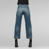 G-STAR Outlet Tedie Ultra High Straight Ripped Edge Ankle C Jeans Medium blue