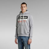 G-STAR Outlet Color Block Originals Hoodie Grey