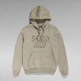 G-STAR Outlet Retro Shadow Graphic Hooded Sweater Green