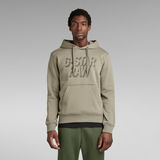 G-STAR Outlet Retro Shadow Graphic Hooded Sweater Green