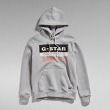 G-STAR Outlet Color Block Originals Hoodie Grey