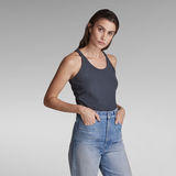 G-STAR Outlet Slim Rib Tank Top Medium blue