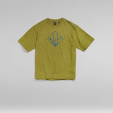 G-STAR Outlet Typography Boxy T-Shirt Green