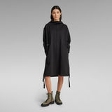 G-STAR Outlet Hooded Long Sweat Dress Black