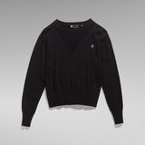 G-STAR Outlet Core Round Neck Knitted Sweater Black