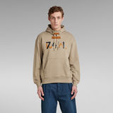 G-STAR Outlet RAW. 7411 Loose Hooded Sweater Beige