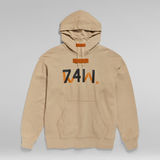 G-STAR Outlet RAW. 7411 Loose Hooded Sweater Beige