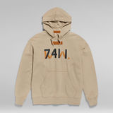G-STAR Outlet RAW. 7411 Loose Hooded Sweater Beige