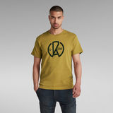 G-STAR Outlet Circle Graphic T-Shirt Brown