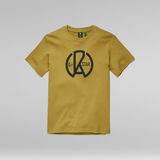 G-STAR Outlet Circle Graphic T-Shirt Brown