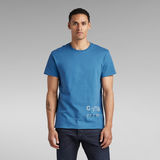 G-STAR Outlet Stencil Front Back Graphic T-Shirt Medium blue