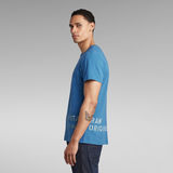 G-STAR Outlet Stencil Front Back Graphic T-Shirt Medium blue