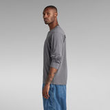 G-STAR Outlet Back Double Logo Tape T-Shirt Grey