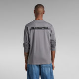 G-STAR Outlet Back Double Logo Tape T-Shirt Grey