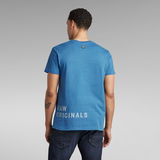 G-STAR Outlet Stencil Front Back Graphic T-Shirt Medium blue