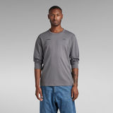 G-STAR Outlet Back Double Logo Tape T-Shirt Grey