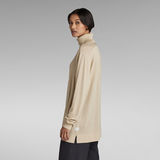 G-STAR Outlet Knitted Turtleneck Sweater Loose Beige