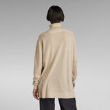 G-STAR Outlet Knitted Turtleneck Sweater Loose Beige
