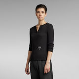 G-STAR Outlet Crespo Rib Slim Top Black