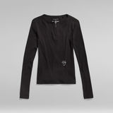 G-STAR Outlet Crespo Rib Slim Top Black