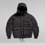 G-STAR Outlet Field Hooded Puffer Jacket Black