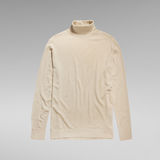 G-STAR Outlet Knitted Turtleneck Sweater Loose Beige