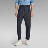 G-STAR Outlet Pantalones Unisex Plisado Chino Relaxed Azul oscuro