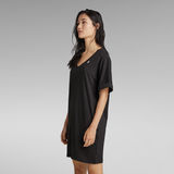 G-STAR Outlet Loose Dress V-Neck Black