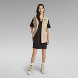 G-STAR Outlet Loose Dress V-Neck Black