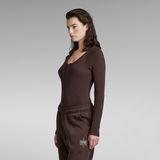 G-STAR Outlet Henley Ultra Slim Body Brown