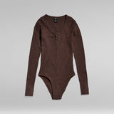 G-STAR Outlet Henley Ultra Slim Body Brown
