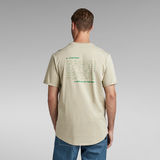 G-STAR Outlet Lash Back Text T-Shirt Beige