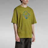 G-STAR Outlet Typography Boxy T-Shirt Green