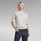 G-STAR Outlet Core Mock Neck Knitted Sweater Grey