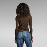 G-STAR Outlet Adjustable Slim Deep Scoop Top Brown