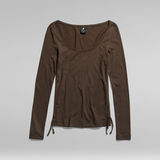 G-STAR Outlet Adjustable Slim Deep Scoop Top Brown