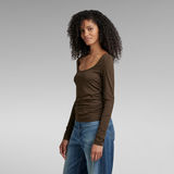 G-STAR Outlet Adjustable Slim Deep Scoop Top Brown