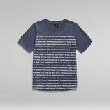 G-STAR Outlet Stripe Text T-Shirt Medium blue