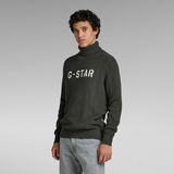 G-STAR Outlet Stencil Graphic Turtle Knit Grey