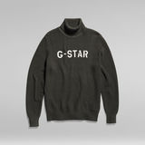 G-STAR Outlet Stencil Graphic Turtle Knit Grey