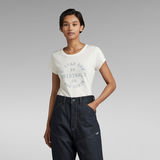 G-STAR Outlet Originals Graphic Slim T-Shirt White