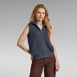 G-STAR Outlet Zip Through Knitted Vest Medium blue