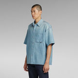 G-STAR Outlet Premium Oversized Boxy Fit Shirt Light blue