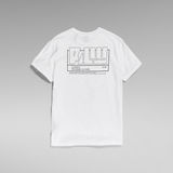 G-STAR Outlet Back Graphic Text T-Shirt White