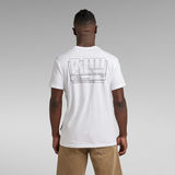 G-STAR Outlet Back Graphic Text T-Shirt White