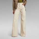 G-STAR Outlet Deck Ultra High Wide Leg Jeans White